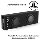 Jl Audio ACP208LG-W3V3 Twin 8" Active Micro Subwoofer Built Amplifier 1000W. Fixed Price $1276.22.