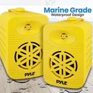 Pyle 4"BLUETOOTH Indoor Outdoor Speakers PAIR-300 Watt Dual Waterproof (yellow). Fixed Price $42.49.