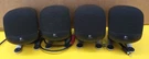 Logitech 4 Small Speakers 900500-0235R Wired Black. Fixed Price $65.00.