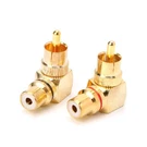 Dgfjy 2X Brass Rca Female Gold Plated Connector 90 Degree Adapters. Fixed Price $15.99.