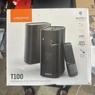 Creative T100 Premium Hi-fi 2.0 Desktop Speakers, 80W Peak, Bluetooth, Black. Fixed Price $76.95.