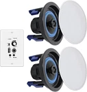 Herdio Ceiling Speakers 2-WAY Flush Mount Wall Bluetooth Amplifier Receiver Kit. Fixed Price $71.46.