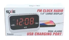 Sxe Fm Clock Radio Dual Alarm Usb Charging Port 1.4 Large Display Backup. Fixed Price $18.11.