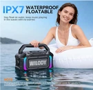 Wilody Speakers Bluetooth Wireless, 100W Loud IPX7 Waterproof Floatable. Fixed Price $65.00.