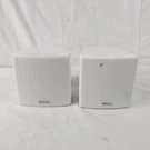 Cube By Rockville Pair Of 3.5" White Home Theater Wall Speakers - Read. Fixed Price $23.99.