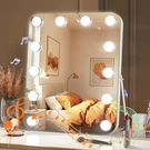 Miniso Vanity Mirror With Lights And Bluetooth Speaker- 11.4" X 13.8" Hollywood. Fixed Price $83.80.