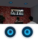 2 Rockville HC65B-LED 6.5" 500 Watt In-ceiling Home Theater Speakers W/ Blue. Fixed Price $49.95.