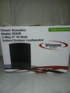 Vinson Acoustics Outdoor/indoor Loudspeaker MODEL:IO5FB 2-WAY 5"70 Watt. New. Fixed Price $65.00.