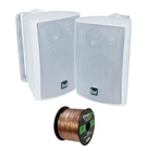 2X Dual LU47PW 4" 100-WATT 3-WAY Indoor/outdoor White Speakers, 16-G 50 Ft Wire. Fixed Price $92.99.