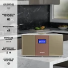 Aiwa EXOS-5 Wireless Bluetooth Hi-fi Home Speaker With Fm Radio, Usb, Aux, Lcd. Fixed Price $55.00.