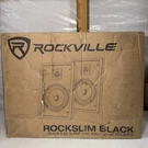 Rockville Rockslim Black Home Theater 5.25" 240W Easy Wall Mount Speakers. Fixed Price $59.99.