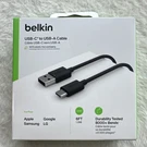 Belkin Usb-c To Usb-a Cable 6FT Black Durable 8000+ Bends F2CU032BT06-BLK. Fixed Price $11.99.