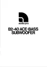 Audio Pro B2-40 Subwoofer Owners Instruction Manual. Fixed Price $19.24.