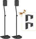 Height Adjustable Speaker Stand Pair Extend 33" To 42" With Wall Mount For Samsu. Fixed Price $69.99.