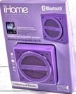 Ihome Wireless Rechargeable Speaker Bluetooth Rubberized Finish, Purple. Fixed Price $59.12.