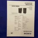 Sony SA-VE502 SA-VE505 SA-WMS5 SS-MS5 Service Manual Original Paper Oem Repair. Fixed Price $24.95.
