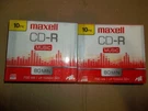 (2) Maxell Cd-r Compact Discs Music Audio Recordable 80 Minute, 700MB 10 Pack. Fixed Price $17.99.