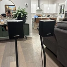 Bose Surround Speakers With Stands - Black. Fixed Price $389.00.