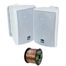 2X Dual LU47PW 4" 100-WATT 3-WAY Indoor/outdoor White Speakers, 16-G 50 Ft Wire. Fixed Price $99.49.
