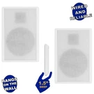 Acoustic Audio SLM1W Mountable On Wall Slim Speakers Home Theater Wired Pair Pak. Fixed Price $69.88.